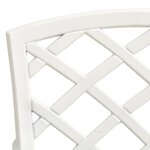 vidaXL Chaises de jardin lot de 6 fonte d'aluminium blanc