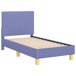 vidaXL Cadre de lit pour tout-petit avec tête de lit Bleu denim tissu