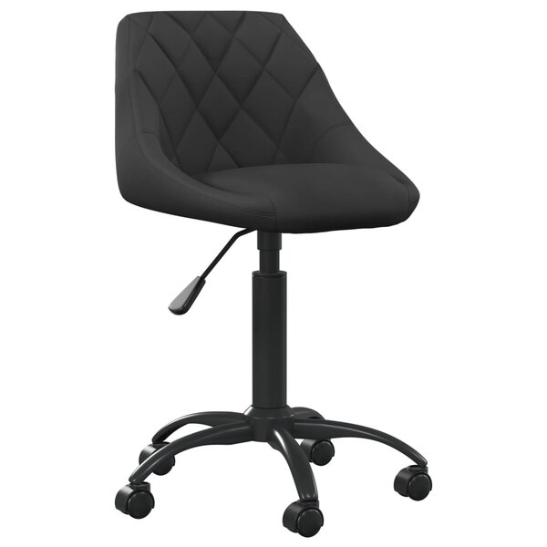 Chaise fauteuil siège de bureau informatique étude velours noir 02_0024046