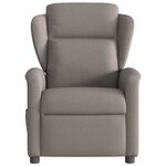 vidaXL Fauteuil de massage inclinable électrique Taupe Tissu