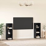 vidaXL Ensemble meuble TV 2 Pièces Chêne noir 107 x 35 x 37 cm
