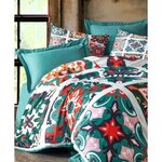Parure de lit - housse de couette 220 x 240 + 2 taies d'oreiller 60 x 60  100   microsatin - Vert