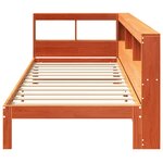 vidaXL Lit bibliothèque sans matelas cire marron 75x190 cm pin massif