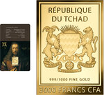 Monnaie ALBRECHT DÜRER Genius Lives Forever 1/1000 Oz Or 3000 Francs Chad 2026 (PRÉCOMMANDE)