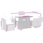 vidaXL Salon de jardin avec coussins 6 Pièces beige résine tressée