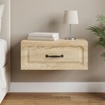vidaXL Cabinet de chevet mural Chêne Sonoma 49 x 34 5 x 20 cm