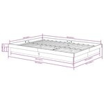vidaXL Cadre de lit sans matelas bois massif 140x190 cm