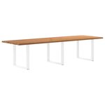 vidaXL Table à manger marron clair bois de chêne massif rectangulaire