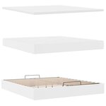VidaXL Cadre de lit ottoman avec matelas blanc 160x200 cm similicuir