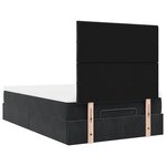 vidaXL Cadre de lit ottoman avec matelas noir 120x190 cm velours