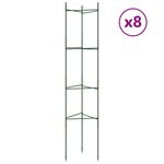 vidaXL Cages à tomates 8 Pièces 154 cm acier et PP