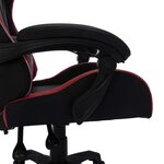vidaXL Fauteuil de jeux vidéo avec LED RVB Bordeaux et noir Similicuir