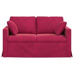 vidaXL Canapé Bordeaux 138 x 78 x 80 cm Velours
