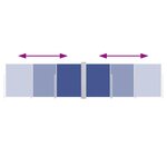 vidaXL Auvent latéral rétractable Bleu 100 x 600 cm