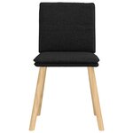 vidaXL Chaises à manger lot de 6 noir tissu