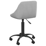 vidaXL Chaise de bureau Gris clair Velours