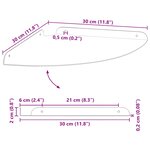 vidaXL Étagère Flottante d'Angle 4 pc Jaune moutarde 30 x 30 x 2 cm