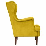 vidaXL Fauteuil Jaune Velours