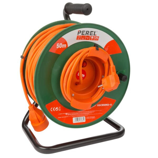 Perel Enrouleur de câble 50 m