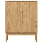 vidaXL Buffet FLORO Cire marron 70 x 30 x 70 5 cm Bois de Pin Massif
