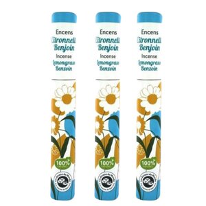 Encens végétal citronnelle et Benjoin 90 bâtonnets de 30 min