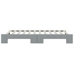 vidaXL Lit de jour avec gigogne sans matelas gris clair 100x200 cm