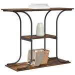 vidaXL Table console Chêne fumé 101 x 35 x 80.5 cm Bois d'ingénierie