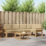 vidaXL Ensemble de canapés d'extérieur 6 Pièces Blanc et Beige