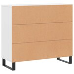 vidaXL Buffet blanc 90x34x80 cm bois d'ingénierie