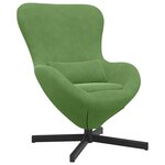 vidaXL Fauteuil œuf Vert clair 63 x 73 x 90 cm Velours