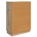 vidaXL Buffet Chêne artisanal 66 x 34 5 x 92 cm Bois d'ingénierie