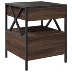 vidaXL Table basse avec LED Infinity chêne marron 40x40x51 cm