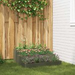 vidaXL Cache-pot de jardin Vert olive 90 x 90 x 35 cm Acier