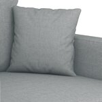 vidaXL Canapé à 2 places Gris clair 140 cm Tissu