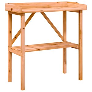 vidaXL Table à plantes avec étagère marron 78x38x82 5 cm bois de sapin