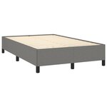 vidaXL Sommier à lattes de lit et matelas marron foncé 120x190cm tissu