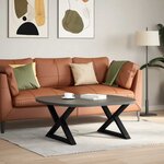 vidaXL Pieds de table basse 2 pièces Noir 70 x (42-43 3) cm Acier