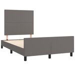 vidaXL Cadre de lit sans matelas gris 120x190 cm similicuir