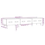 vidaXL Meuble TV sonoma gris 150x36x30 cm bois d'ingénierie