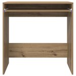vidaXL Bureau d'ordinateur Chêne artisan Bois d'ingénierie Standard