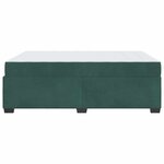 vidaXL Cadre de lit avec matelas Vert foncé 140 x 200 cm Velours