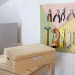 Boîte de rangement en pin massif avec couvercle taille 5