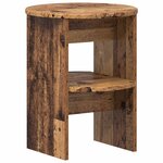 vidaXL Meuble d'appoint Bois ancien Ø40 x 50 cm Bois d’ingénierie