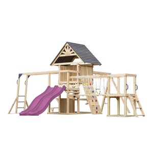 Aire de jeux - Double toboggan violet - Hunter