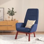 vidaXL Chaise de relaxation Bleu Tissu