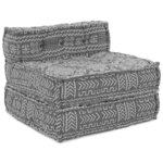 vidaXL Pouf Modulable Gris Clair 70x70x54 en Tissu