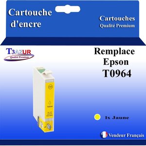 Cartouche Compatible pour Epson Stylus photo R2880 remplace Epson T0964  Jaune - T3AZUR