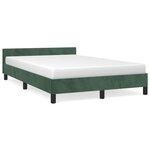 vidaXL Cadre de lit sans matelas vert foncé 120x190 cm velours