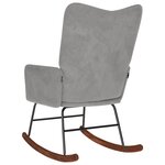 vidaXL Chaise à bascule Gris clair Velours