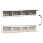vidaXL Armoires murales 2 Pièces Blanc 100x30x35 cm Bois de pin massif